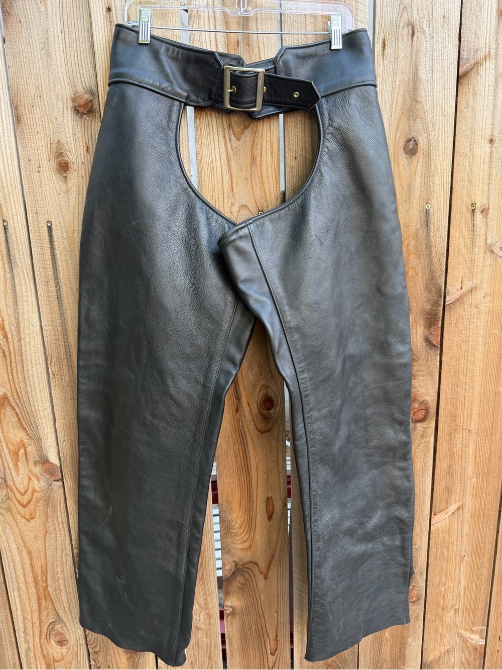 Vanson Leathers Black Leather Motorcycle Chaps